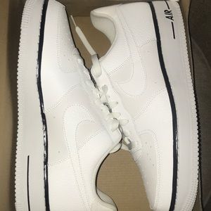 black air force ones with white trim